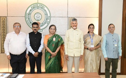 CSIR delegation led by DG Dr. N. Kalaiselvi meets Andhra Pradesh CM N. Chandrababu Naidu.