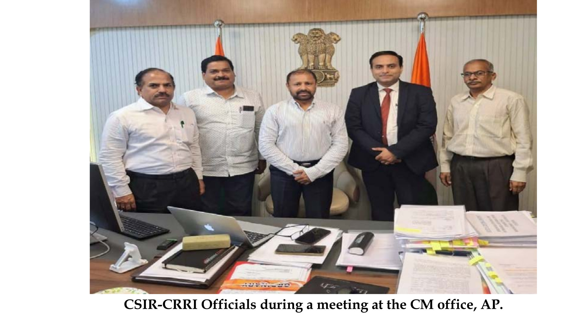 CSIR-CRRI Officials during a meeting at the CM office, AP.