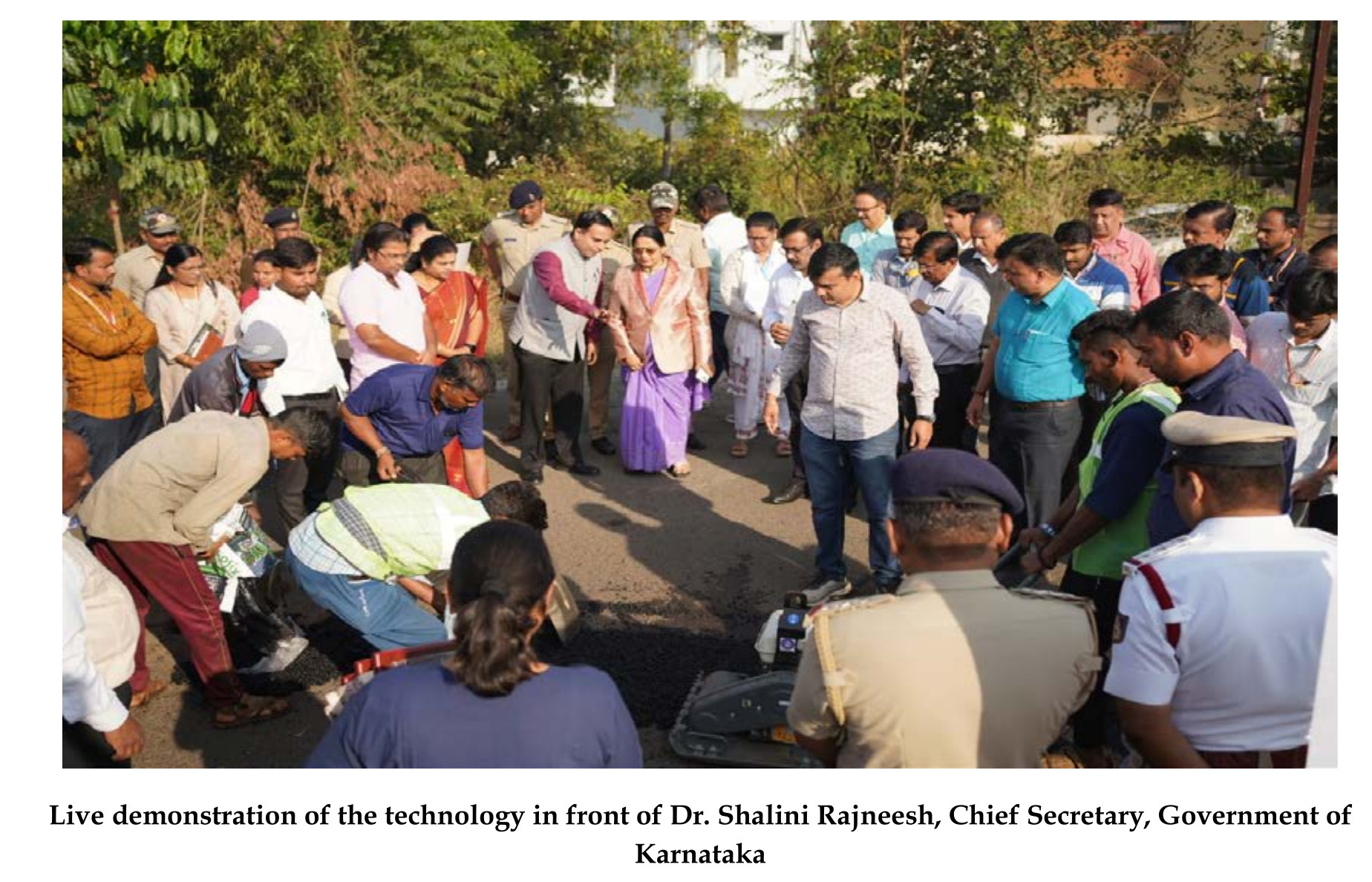 Live demonstration of the technology in front of Dr. Shalini Rajneesh, Chief Secretary, Government of Karnataka