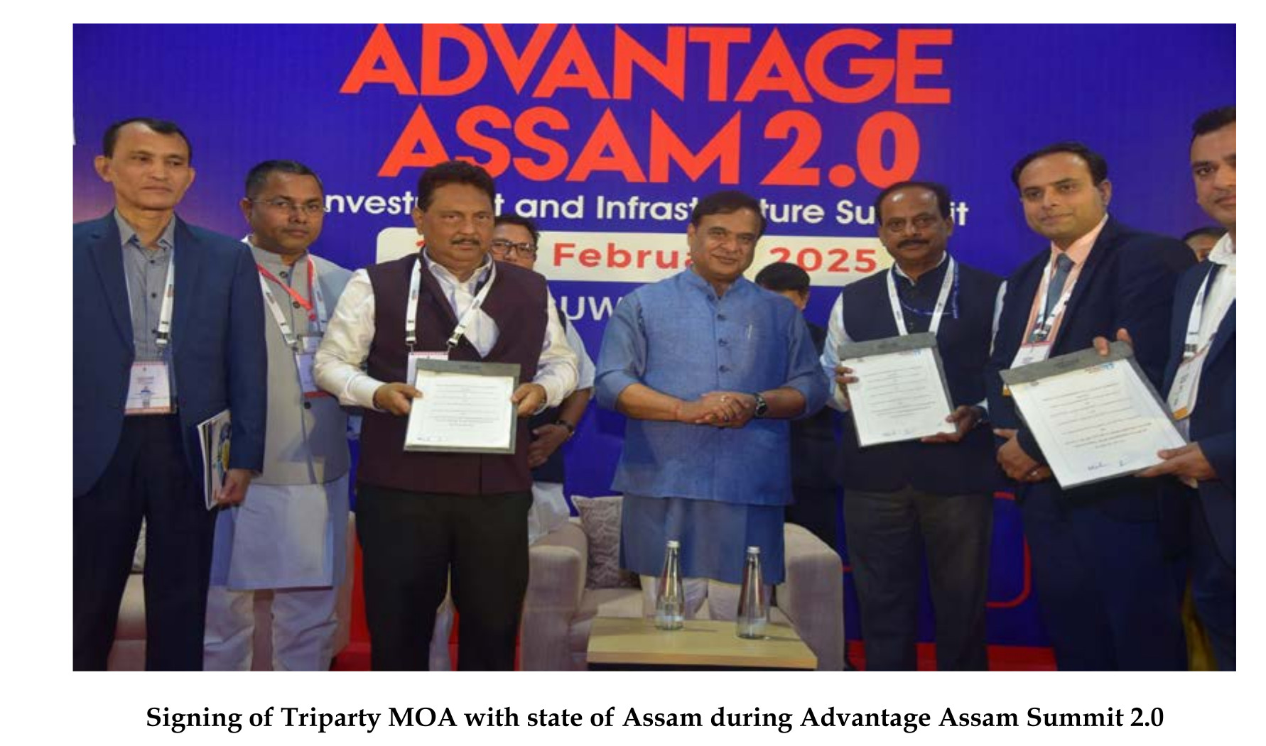 Signing of Triparty MOA with state of Assam during Advantage Assam Summit 2.0