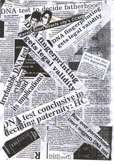 Figure 2: Media coverage on acceptance of DNA fingerprinting data in legal action