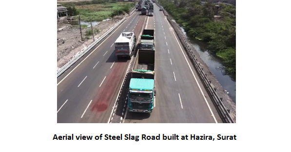 Aerial view of Steel Slag Road