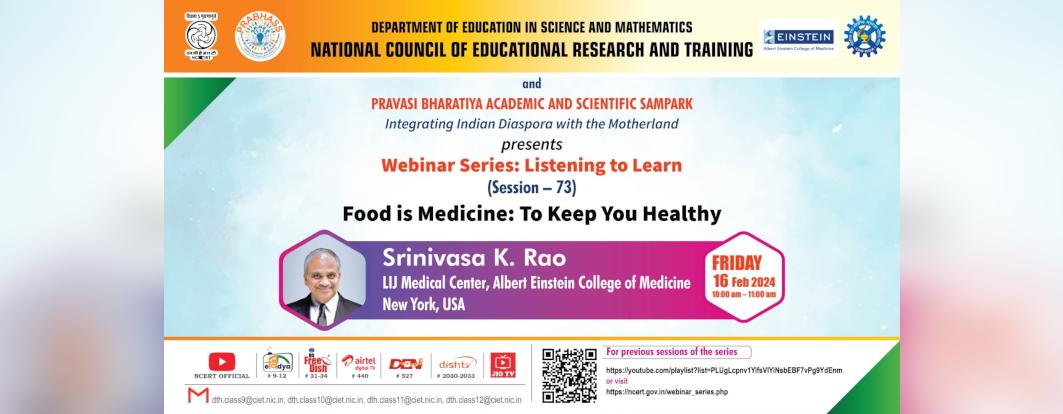 Food is Medicine: to keep you healthy" on 16 February  from 10-11 am.