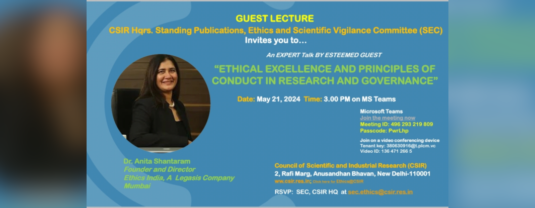 Ethical Excellence And Principles Of Conduct In Research And Governance