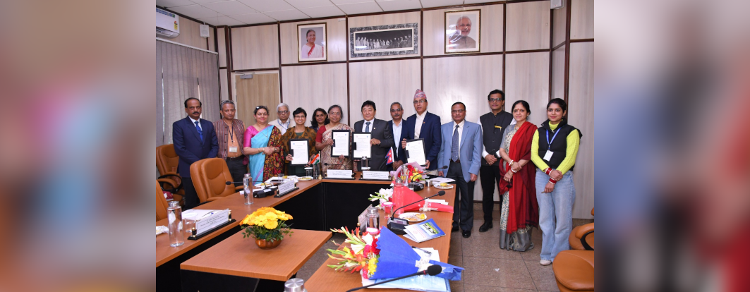 MoU between CSIR-NAST, signed and exchanged by Dr. N. Kalaiselvi, Director General, CSIR, and Secretary, DSIR, and Prof. Dr.Dilip Subba, Vice-Chancellor, NAST,