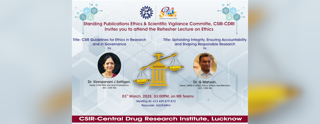 Lecture on ‘CSIR Guidelines for Ethics in Research and in Governance’