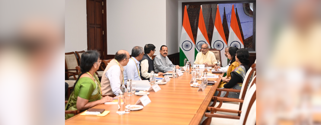 Hon’ble Union Minister Dr. Jitendra Singh, along with senior officials from the Ministries, called on Hon’ble Vice-President Shri C. P. Radhakrishnan at Parliament House