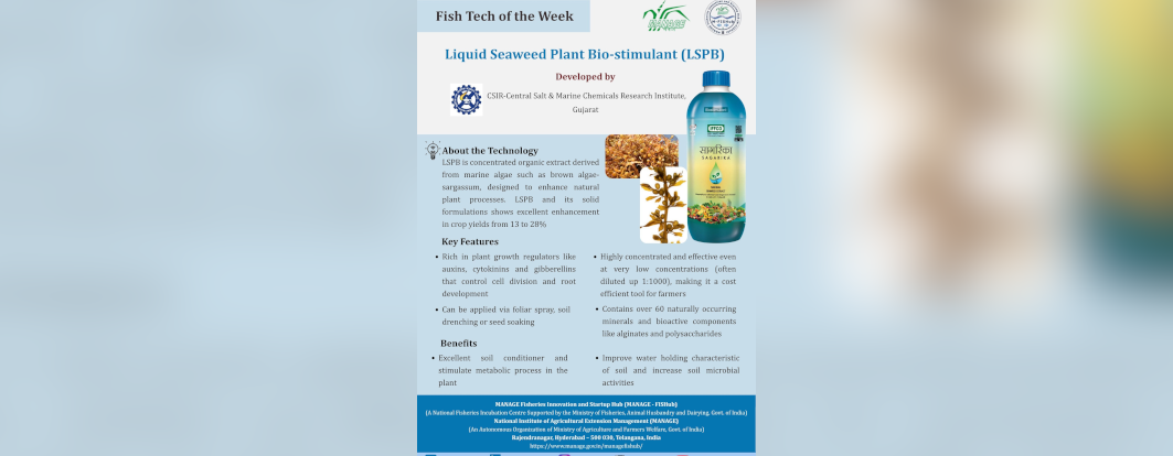 Liquid Seaweed Plant Bio-Stimulant (LSPB)
