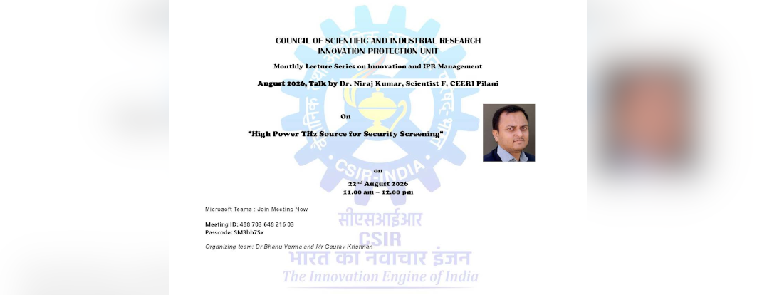Lecture on High Power THz Source for Security Screening