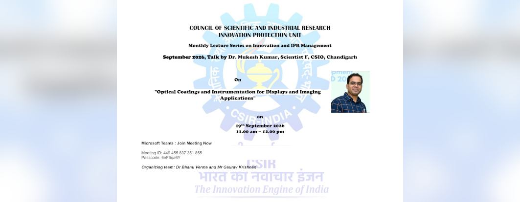 Monthly Lecture Series on "Optical Coatings and Instrumentation for Displays and Imaging Applications"