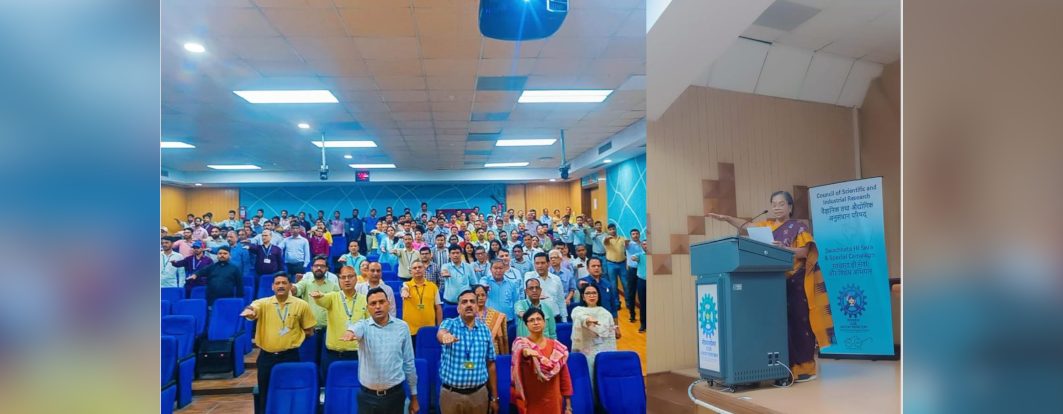 Dr. (Mrs.) N. Kalaiselvi, Secretary, DSIR & DG, CSIR, administered the Swachhata Pledge to officials and staff of CSIR Headquarters