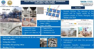 Paste Filling Pilot Plant by CSIR-CIMFR, Dhanbad